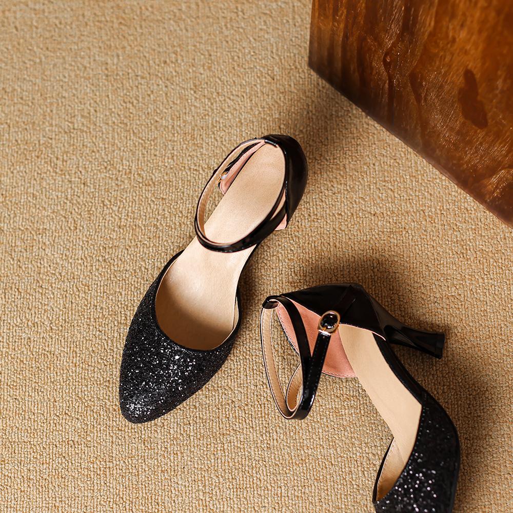 Золотые черные женские босоножки на высоком каблуке, маленькие, большие, размер 32 43 34 чёрный