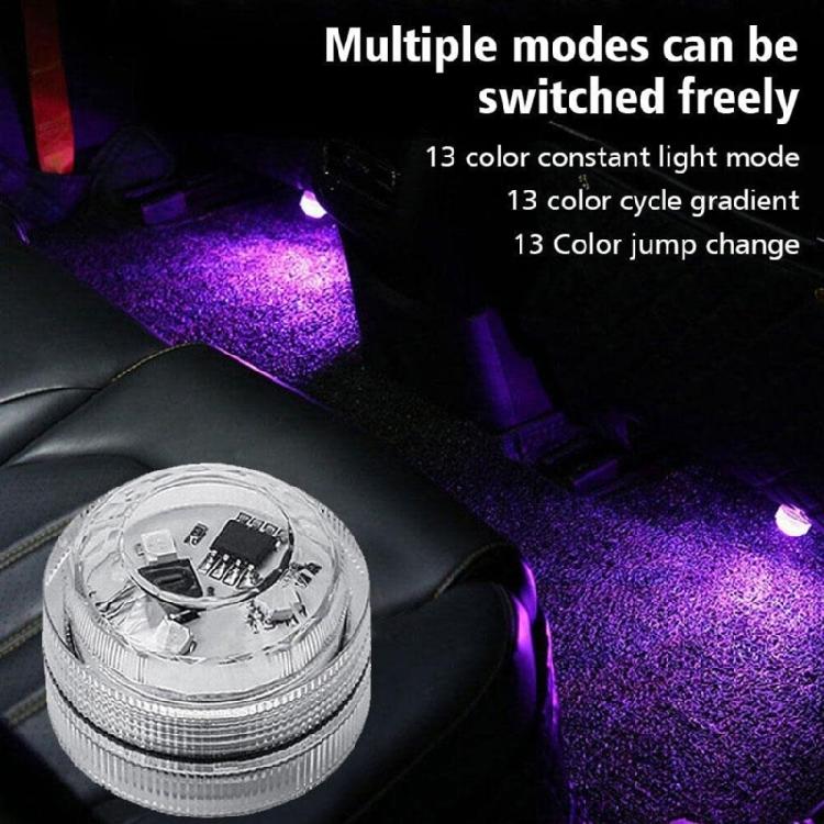 Adhesive Atmosphere Light Car Interior Ambient Light Auto Roof Light Wireless LED Lights Remote Control Decoration Lamp