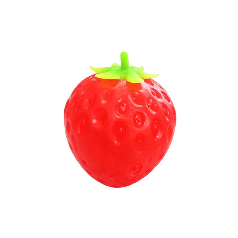 Aardbeien Squishy Speelgoed Decompressie Simulatie Aardbeien Knijpen Zacht Siliconen Gevoel Populair Stressverlichting Emotionele Ontlading red