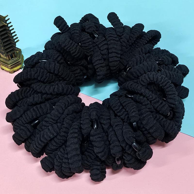 High Elastic Korean Style Hair Ties with Round Beads - Durable, Thickened Rubber Band Hair Accessories for Women