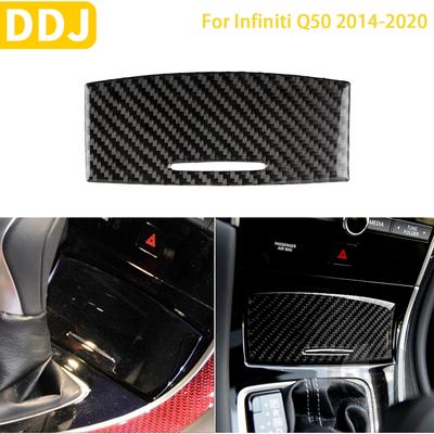 Pro Infiniti Q50 2014-2020 Autodoplňky Interiér Karbonový panel převodovky Nálepka obložení krytu sazí