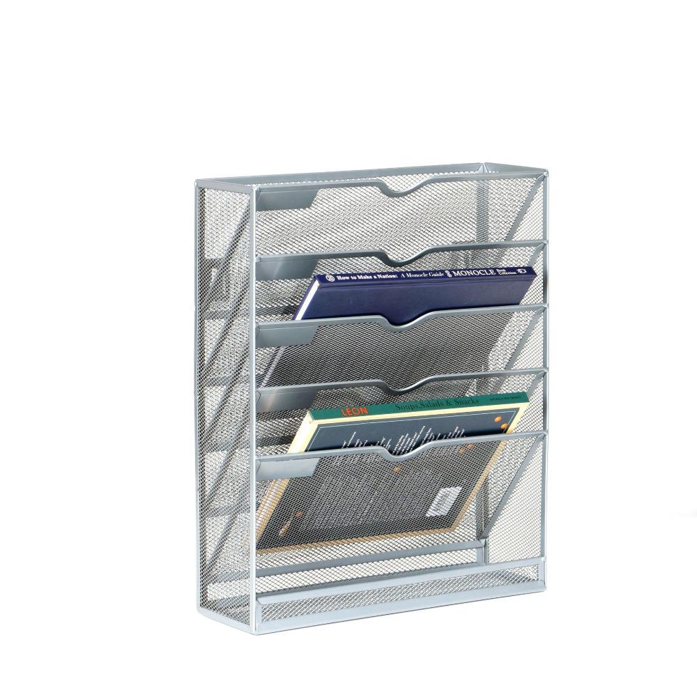 Wall Mounted Magazine Rack 6 Layer Paper Document Letter Sorter  Office Organization