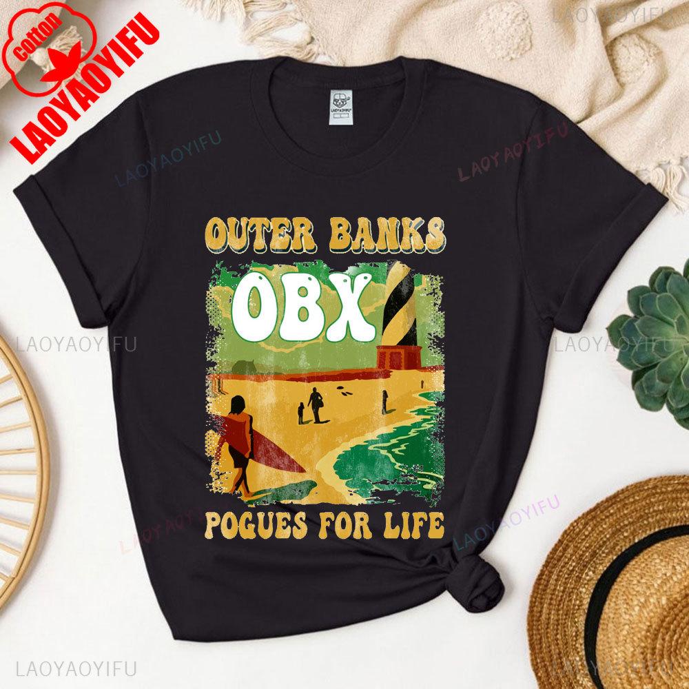 Ráj na Zemi Outer Banks Unisex Tričko Fanoušci seriálu Outer Banks Merchandise Letní dovolená Bavlněné tričko Plážové tričko Topy