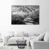 Canvas print, Stone road in the mountains - black and white