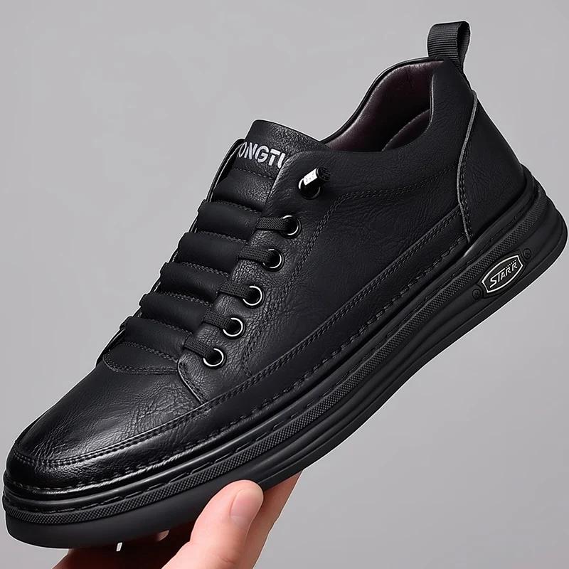 

Модные роскошные брендовые мужские удобные туфли для вождения, новые мужские туфли, легкие мужские кожаные модные туфли 2024 года, классические мужские повседневные туфли 44 чёрный