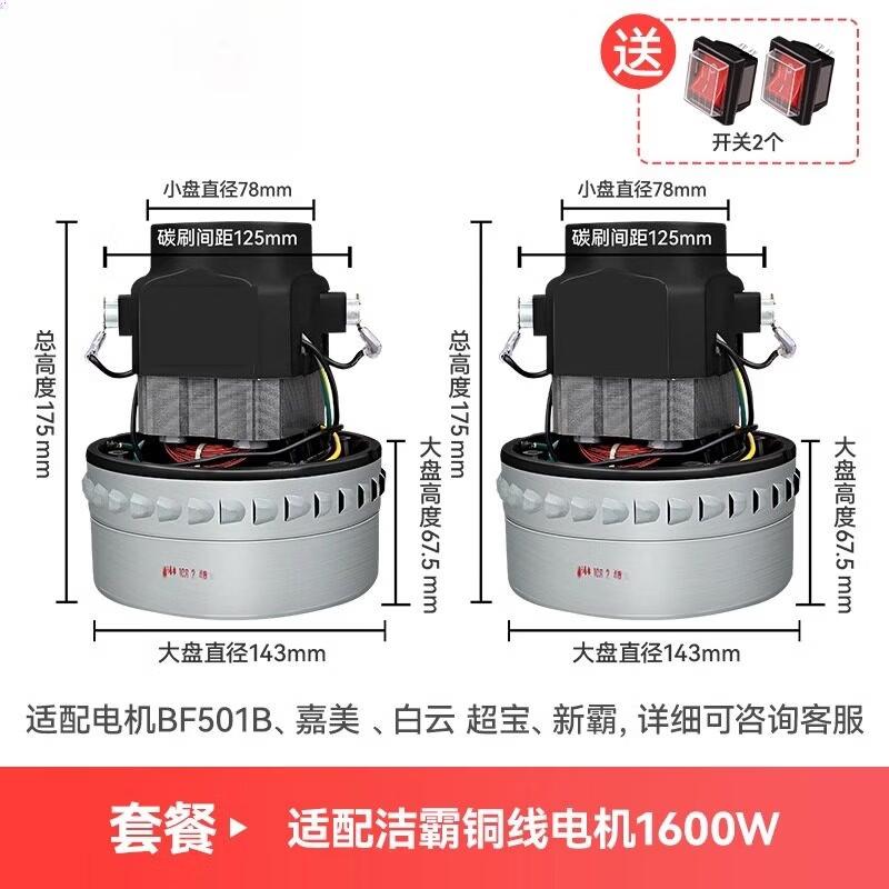 Aokewen 1600W Copper Wire Vacuum Motor (2-Pack)