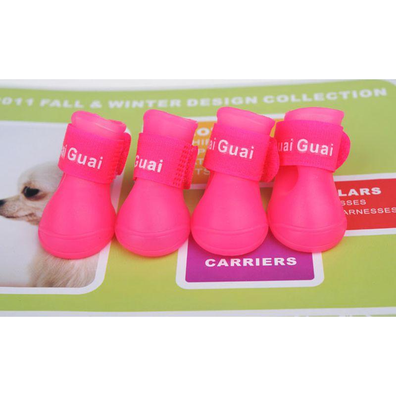 

Versatile Waterproof Dog Rain Boots With Anti-slip Rubber Sole In Various Sizes And Colors S