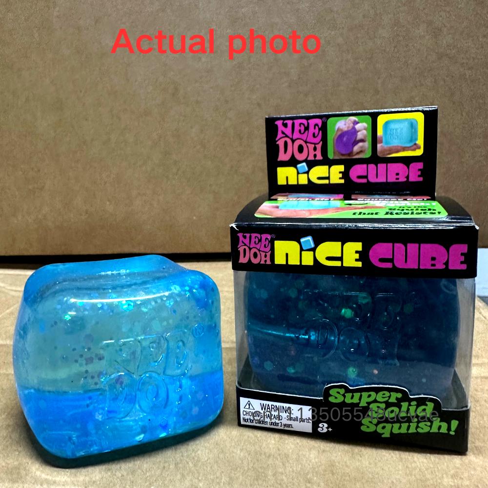 Schylling Glitter Malt Sugar Stress Cube Soft Squishy Slow Rebound Fidget Toy Anxiety Relief Support ADHD for All Ages 3 and Up