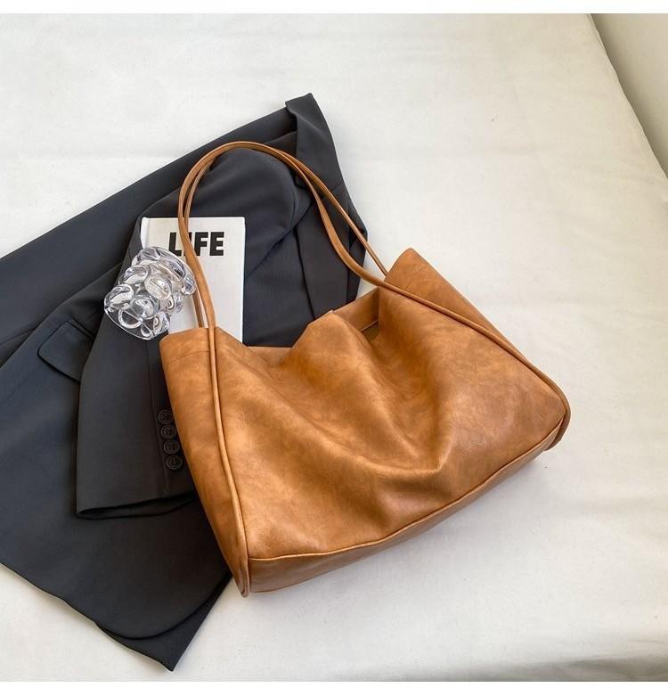 Stylish Korean Inspired Simple Women's Tote Shoulder Bag For Casual School Use