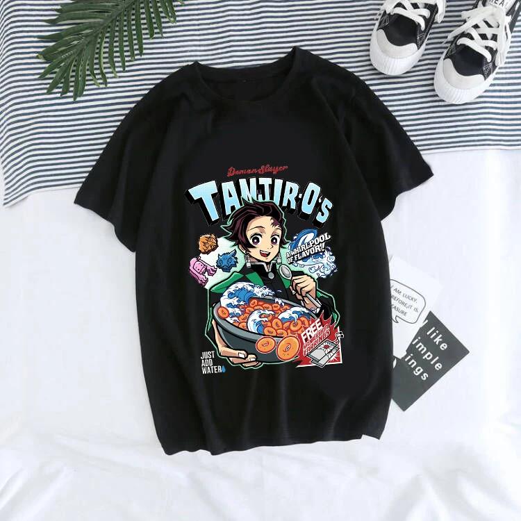 Unisex's T-Shirt Kaus Grafis Anime Demon Slayer Uniseks Tanjirou Kamado Kaus Wanita Kimetsu Kaus Wanito Printed Harajuku T-shirt