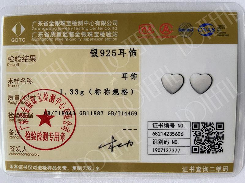 Pendientes de plata de ley 925 con forma de corazón, joyería de boda de moda