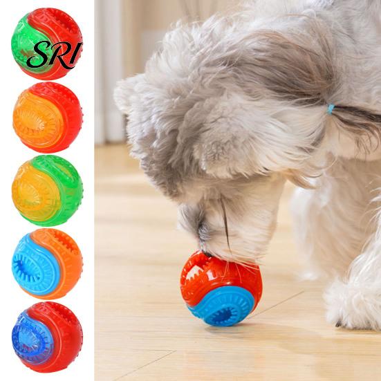 Puppy Teething Toy Dog Food Leakage Chew Ball Bite Resistant Pet Treat Dispensing Squeaky Interactive Boredom Enrichment Safe