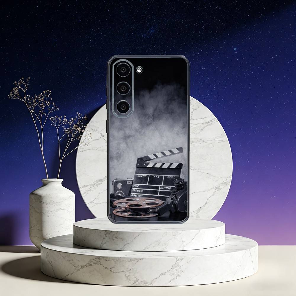 Movie Clapperboard Clapper Board Phone Case For Samsung Galaxy A73,A72,A71,A70,A53,A52,A51,Others Soft Black Cover