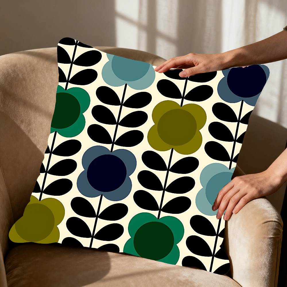 O-Orla Kiely Flower Pillow Case Cushion Cover Polyester Pillowcase Decorative Sofa Cushion Pillowcase Home Decor