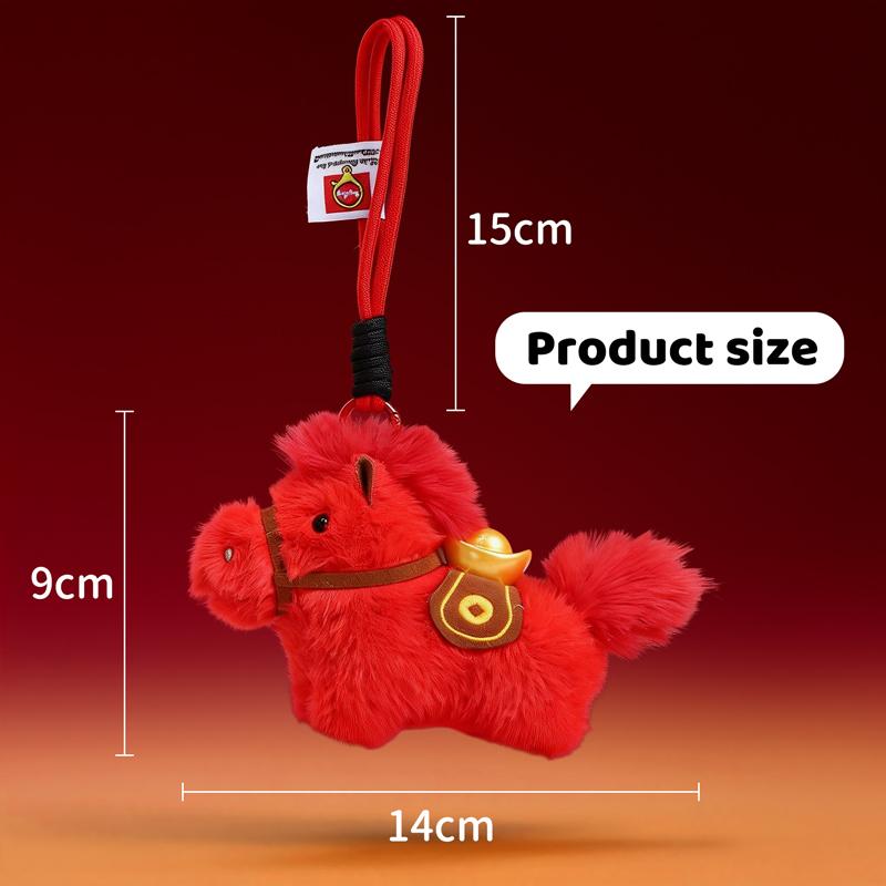 

New Ideal Year Gift Cute Horse Keychain For New Year Perfect Car Hanging Ornament With Rope Birthday Gift For Horse Lovers