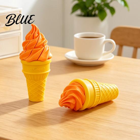Interactive Stress Toys Telescopic Ice Cream Cone Fidget Toy Novelty Spiral Swords Sensory Creative Party Favors Relief Toy for Anxiety Portable