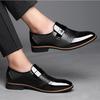 Men's Shoes Luxury Patent Leather Business Shoes Classic Slip-On Loafers Fashion Casual Leather Footwear Men Office Dress Shoes