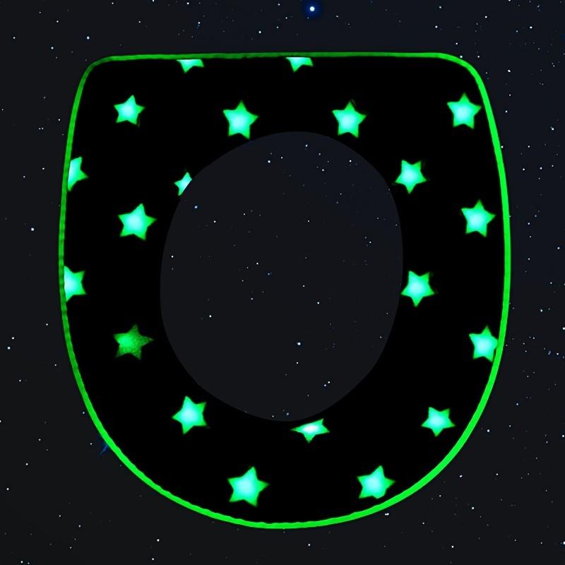 Husă de toaletă luminoasă de pluș creativ, inel de toaletă, covoraș de toaletă, pernă moale pentru capacul de toaletă, capac de toaletă detașabil cu fermoar, pernă pentru scaunul de toaletă