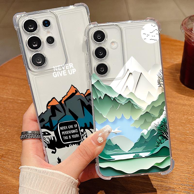 Iceberg Print Transparent Phone Case For Samsung Galaxy A57 A37 A17 A56 A36 A55 A35 A26 A16 A25 A15 A54 A14 Soft Silicone Cover