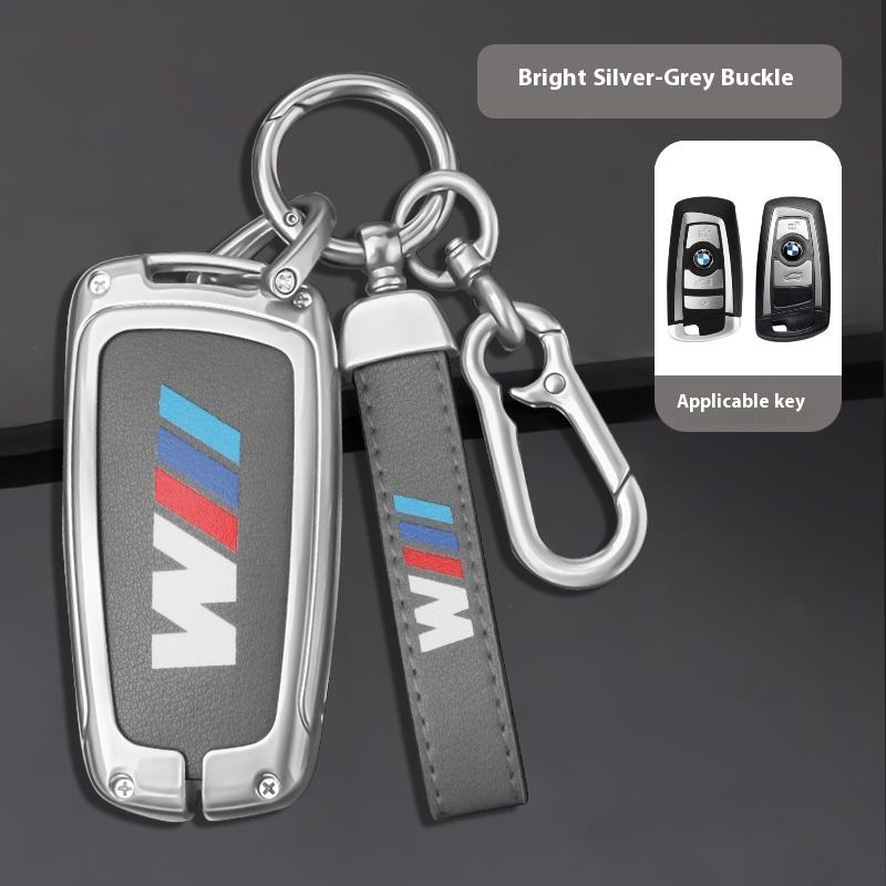 For BMW M E39 E46 E60 E90 F25 F15 F10 F20 F30 F01 G05 G20 X1 X3 X5 Car TPU Zinc Alloy Key Case Bag Car Key Chain Metal Key Shell