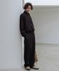 Dekkoloso Back Half Banding Double Pleated Wide Pants [Black]