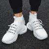 Fashion Men High Top Casual Shoes Male Sneakers Fashion Trend Mesh Shoes Cover Foot Breathable Socks Sports Running Shoes Heightening