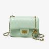 New Trendy Small Snake Pattern Crossbody Bag for Women High-end PU Leather Flap Shoulder Bags Classic Female Chain Handbags