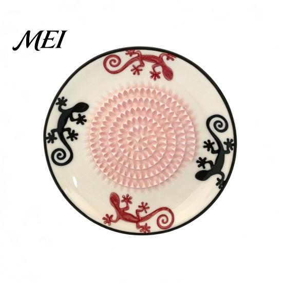 Garlic Paste Maker Ceramic Grater Bowl, Multifunctional Ginger Mincer Plate Olive Oil Dip Mixer Bowl for Food, Spanish Tomato Roaster Dish,