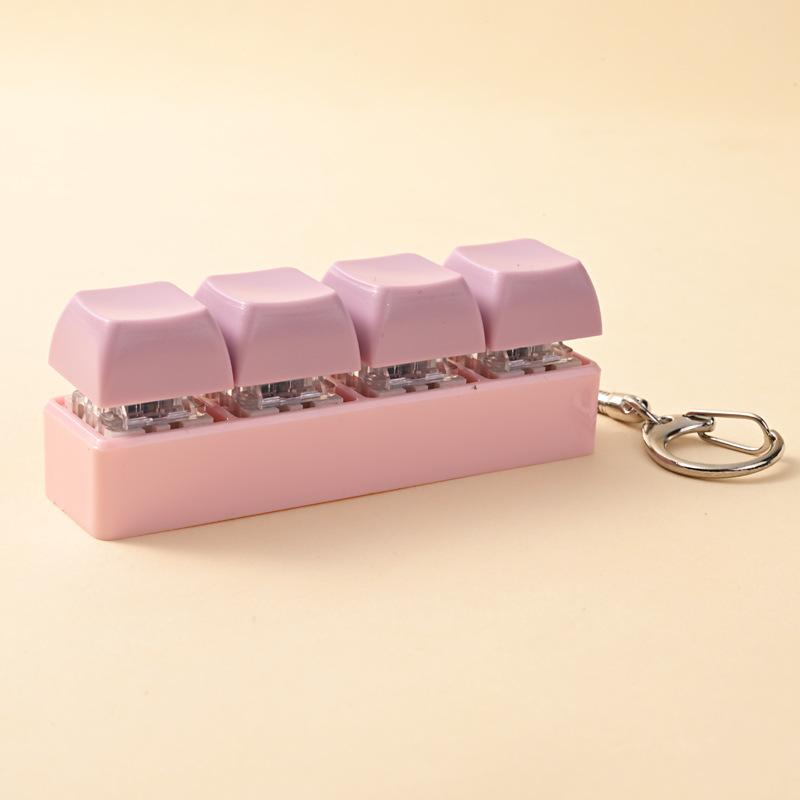 4 Taste Taste Buton Relief Stres Jucărie Fidget Adult Breloc 4 Taste Tastatură Gadgeturi Fidget Jucării Breloc Tastatură DIY Jucării