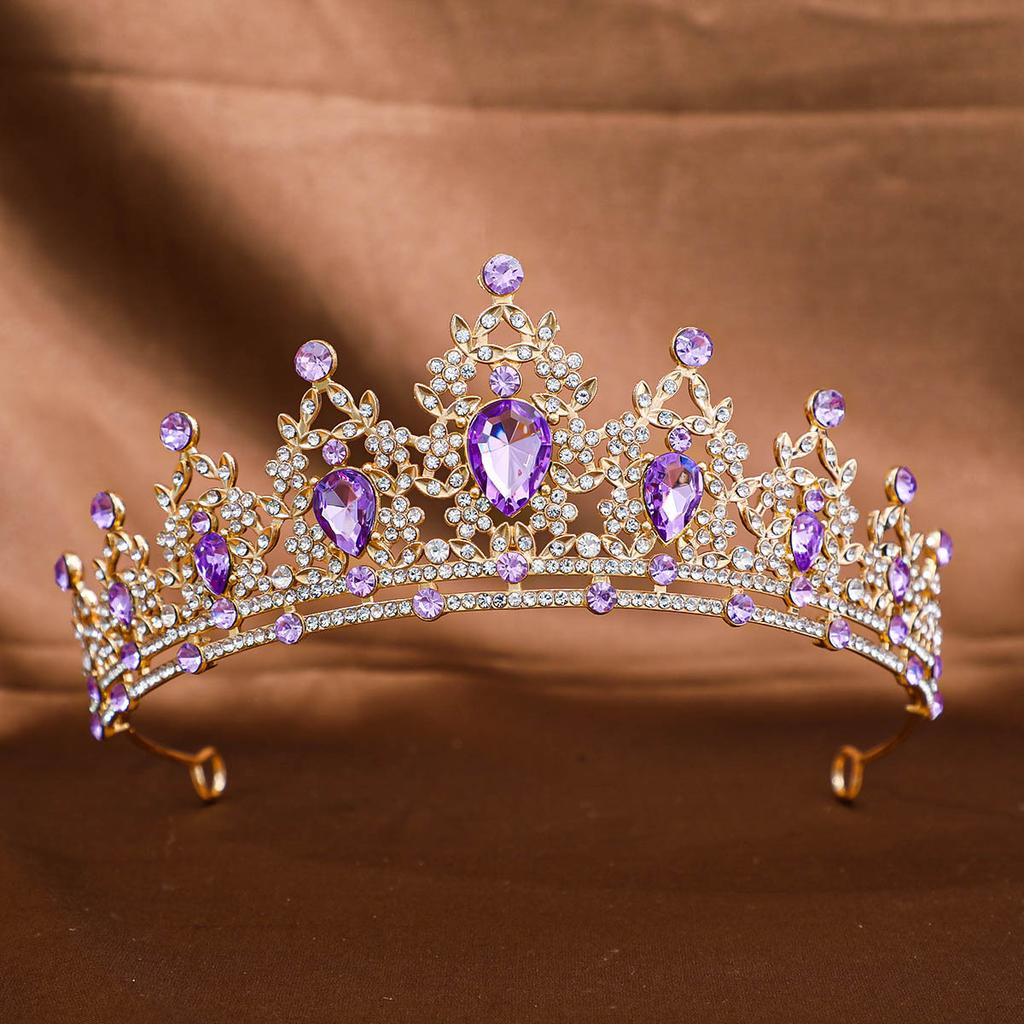 1 Stück Barockstil Kristallkrone Tiara Königinnenkrone Strasslegierung Haarband Damen Braut Hochzeit Haarschmuck
