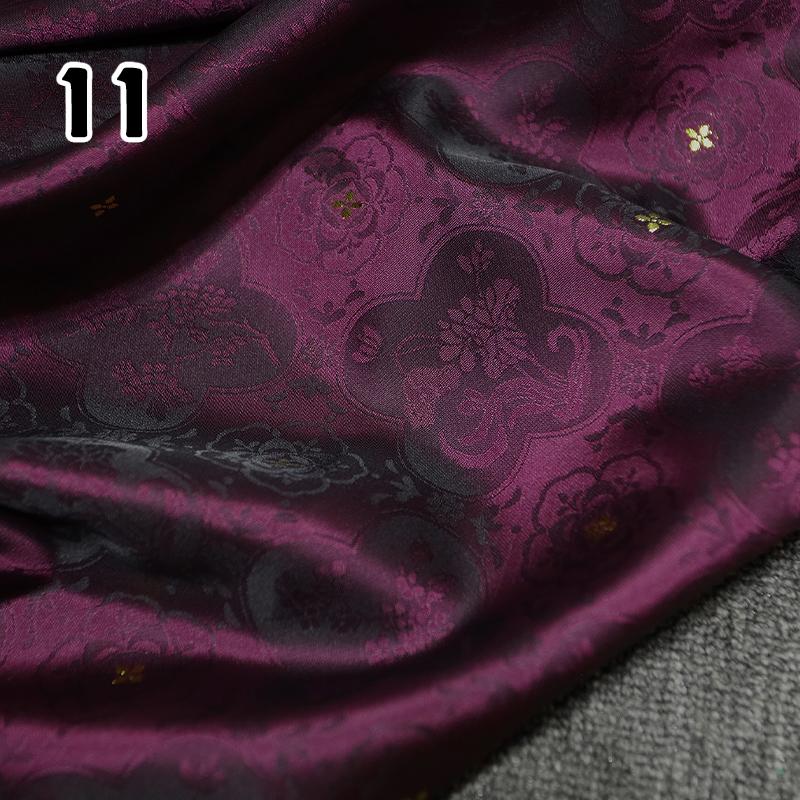 1M Chinese Weaving Gold Yarn Jacquard Fabric Chic Lotus Pattern Designer Fabric For DIY Hanfu Dress Chinese Antique Costume