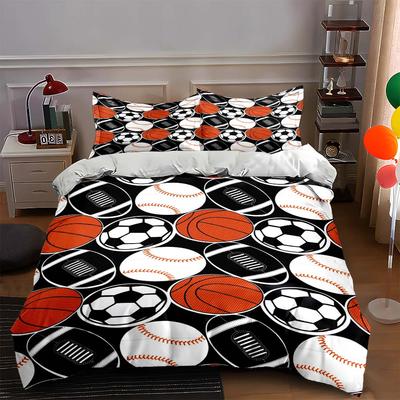 Sports Ball Pattern. Bedding Duvet Cover Sets Duvet Covers Pillowcases Gifts (1 * Duvet Cover 2 * Pillowcases, Without Duvet Insert)