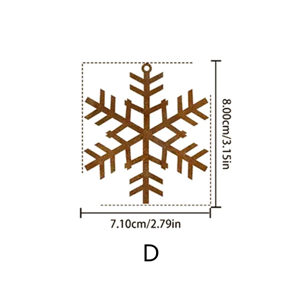 Custom Faux Rust Metal Snowflake Christmas Ornament