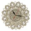 Glowforge Multilayer Mandala Wall Clock Rustic Home Decor Wall Watch Laser Cut Layered Flowers Farmhouse Style Wooden Wall Clock