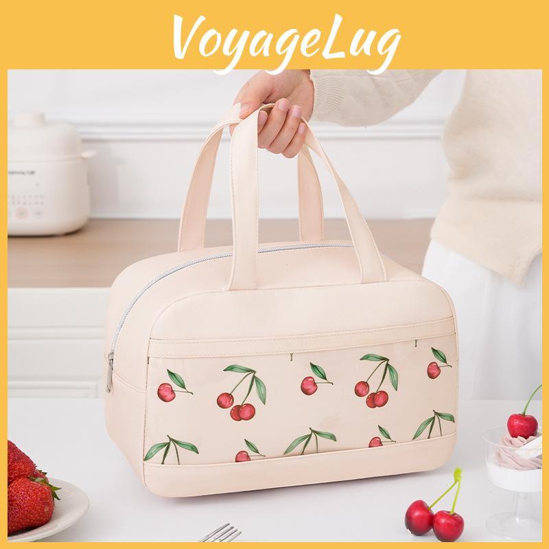 Strawberry Blueberry Avocado Cherry Print Lunch Tote Bag Portable Picnic School