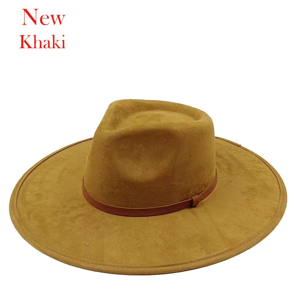 Suede Wide-brimmed Hat 9.5 Cm Brim Width Unisex Suitable for Jazz Hat Fedora Hat Church Hat Felt Hat Soft Felt Hat Panama Hat.