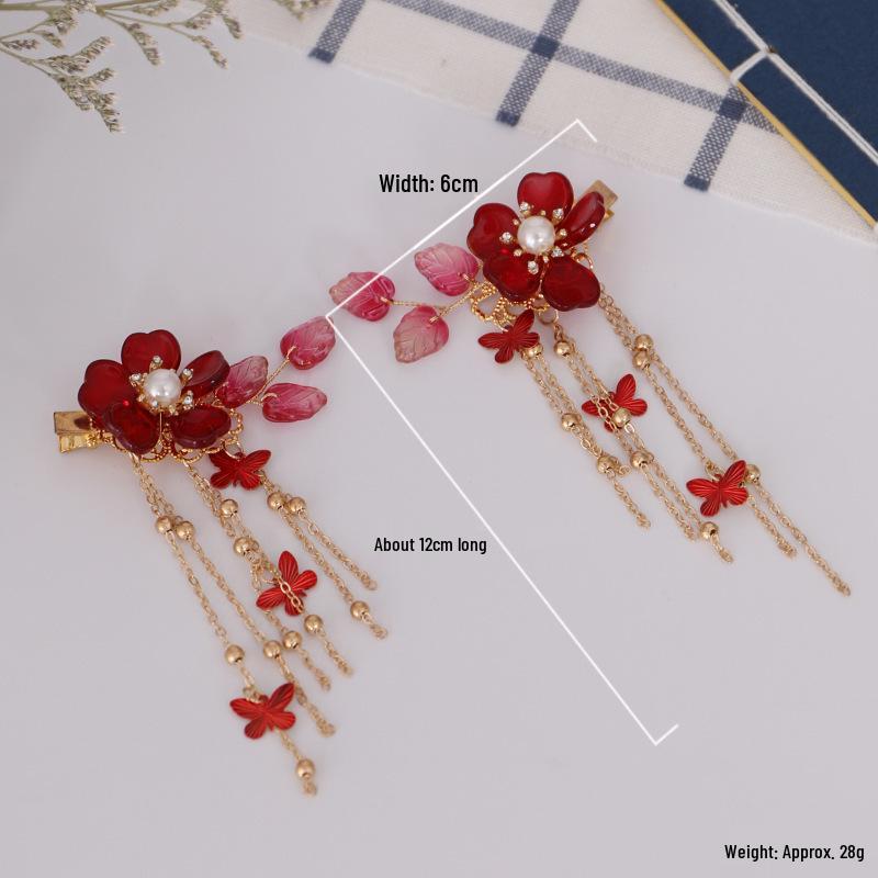 

Оригинальное платье Сюхэ Китайская свадебная корона феникса с красной кисточкой головной убор