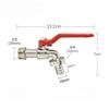 New 1Pcs Garden Watering Garden Irrigation Accessory 1/2x3/4 Lever Water Tap Zinc Alloy With Red Handle Faucet Adapter Hose Plug