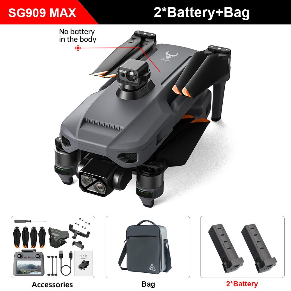SG909 MAX GPS Drone with 8K Camera 6KM Touch Screen RC Profesional Drone 360° Obstacle Avoidance Foldable RC Quadcopter