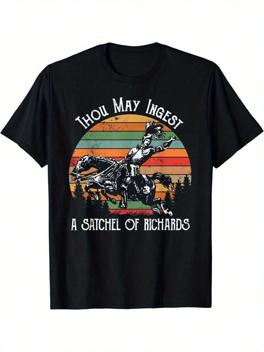 

Thou May Ingest A Satchel Of Richards, Unisex s Round Neck Sports T-Shirt S