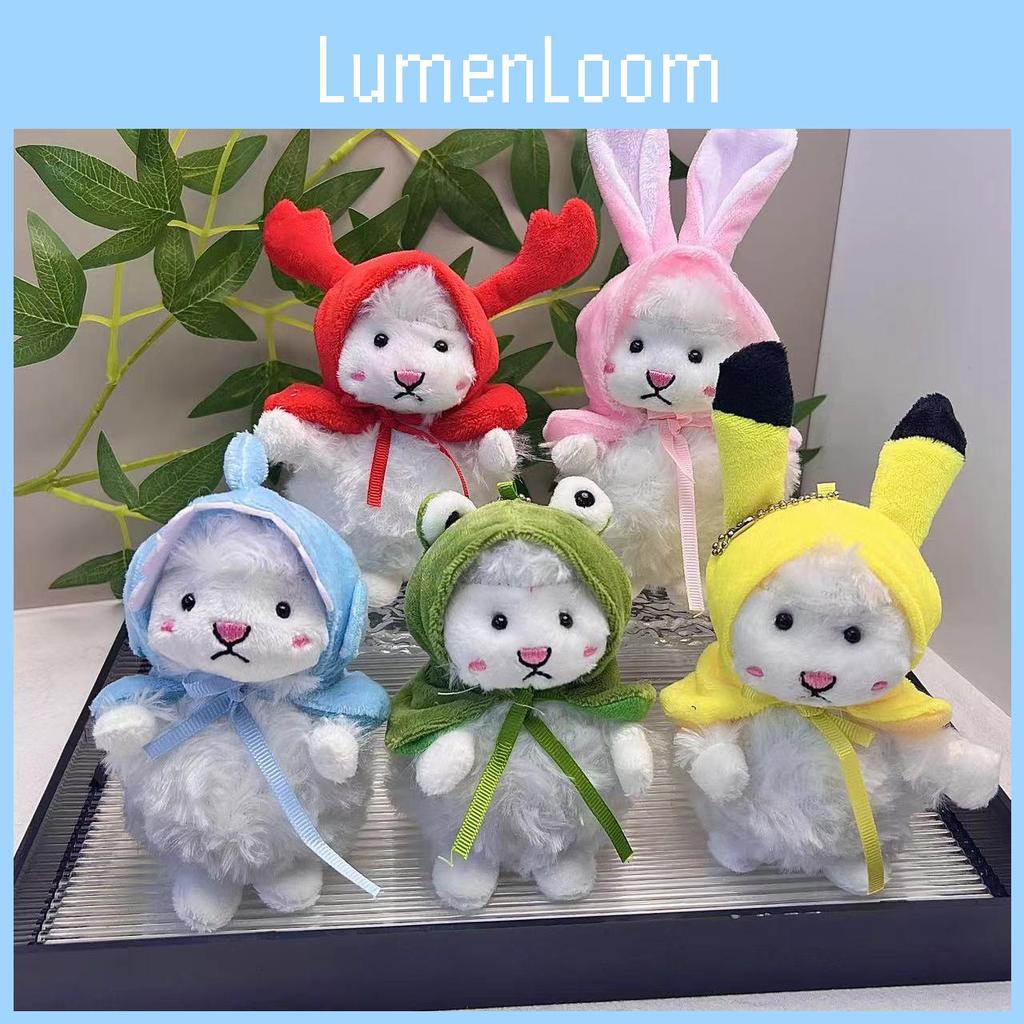 Delightful Lamb Plush Toy Keychain Adorable Short Fur Sheep Backpack Pendant In Various Colors
