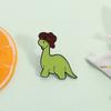 Cartoon Green Dinosaur With Cowboy Hat Enamel Pin Funny Cute Animal Metal Brooch Lapel Backpack Badge Jewelry Gifts For Friends
