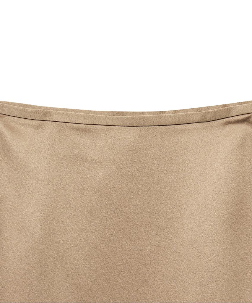 IOLO Satin Layered Skirt_Gold