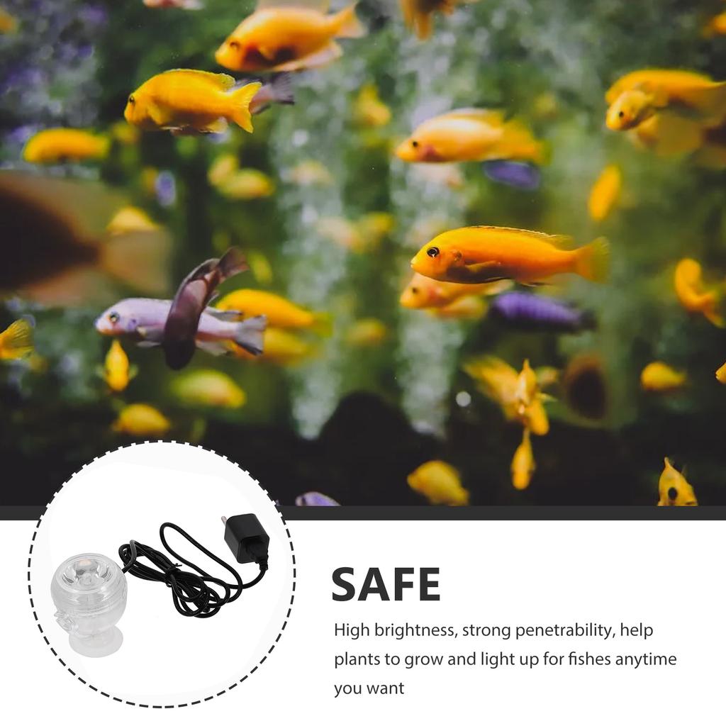 Wasserdichter LED-Strahler für Aquarium 360°-Winkelverstellung Konvexe Linse Tauchlampe Zierlampe für Aquarium Pool Vase