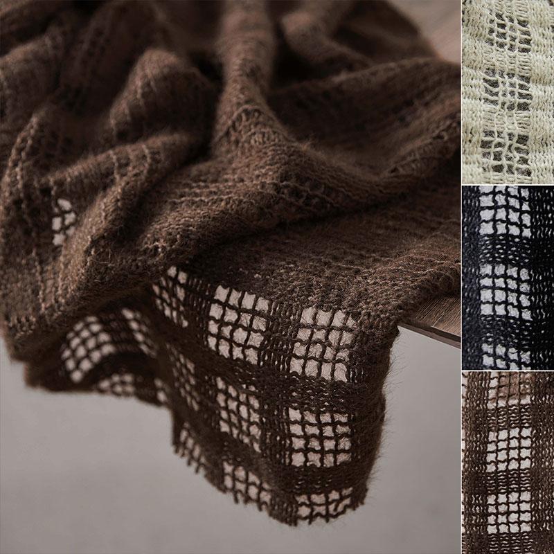 50*120cm Woven Hollow Knitted Yarn Plush Fabric Creative New Chinese Style DIY Sewing Jacket Skirt Clothing Designer Fabric