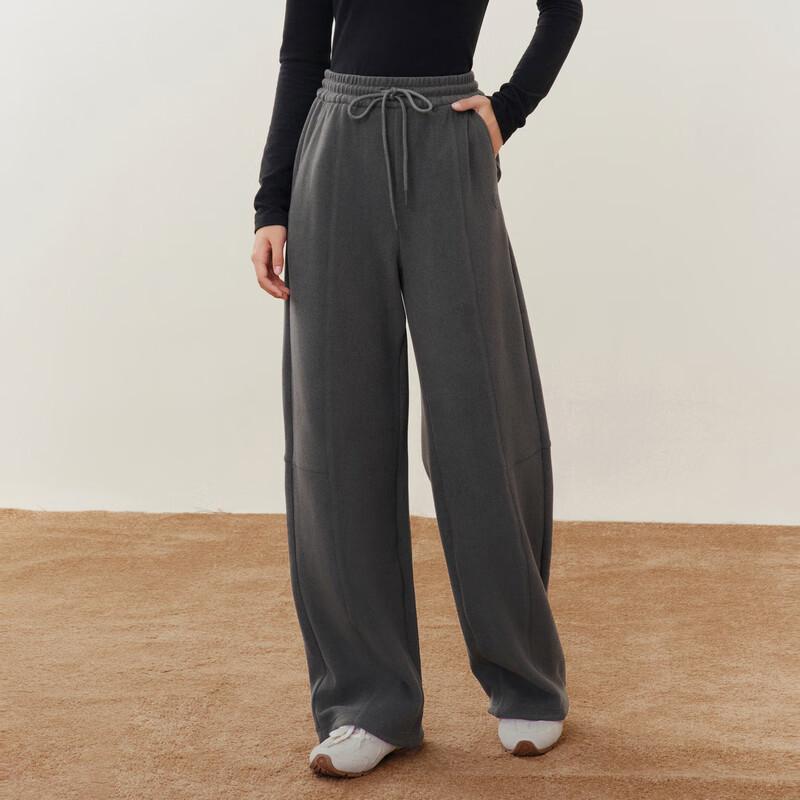 LEDIN Soft Fleece Knit Jogger Wide-Leg Casual Pants