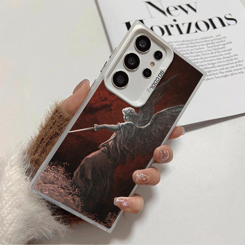 Custodia Antiurto Estetica Arcangelo Michele per Samsung Galaxy S26 Edge S25 Ultra S24 FE S23 Plus S21 Cover Anti Caduta Divertente