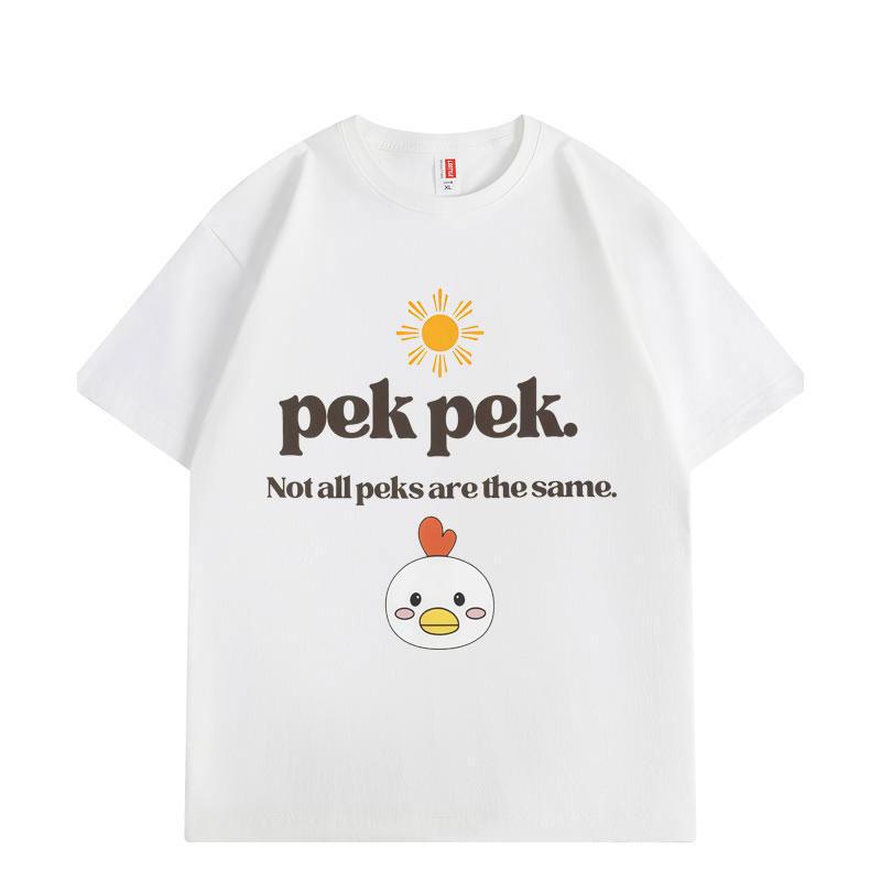 

Funny Pek Pek Chicken Meme T-shirt Men Women Clothing High Quality Fashion T Shirts Summer Cotton Short Sleeve T-shirts S