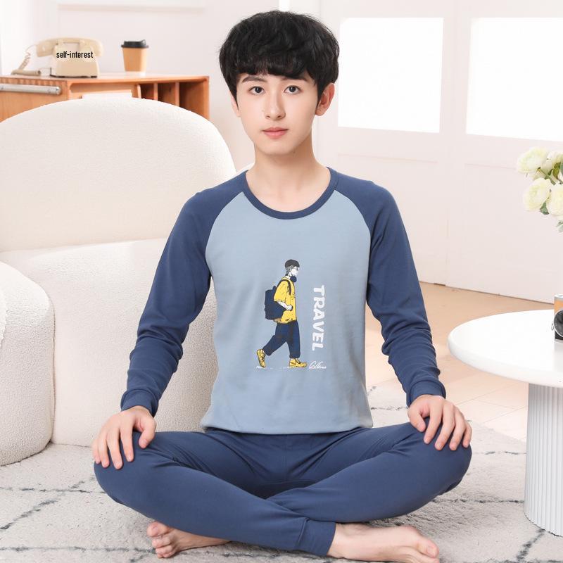 Children's Cotton Underwear & Pajama Set: Warm Wool Sweater, Bottoms for Boys & Girls, Autumn/Winter Comfort