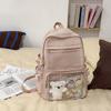 Schoolbag Campus Large Capacity Junior High School Student Backpack Transparent Zagu Ba Pain Bag 10cm Baby Bag JK School Bag Female
